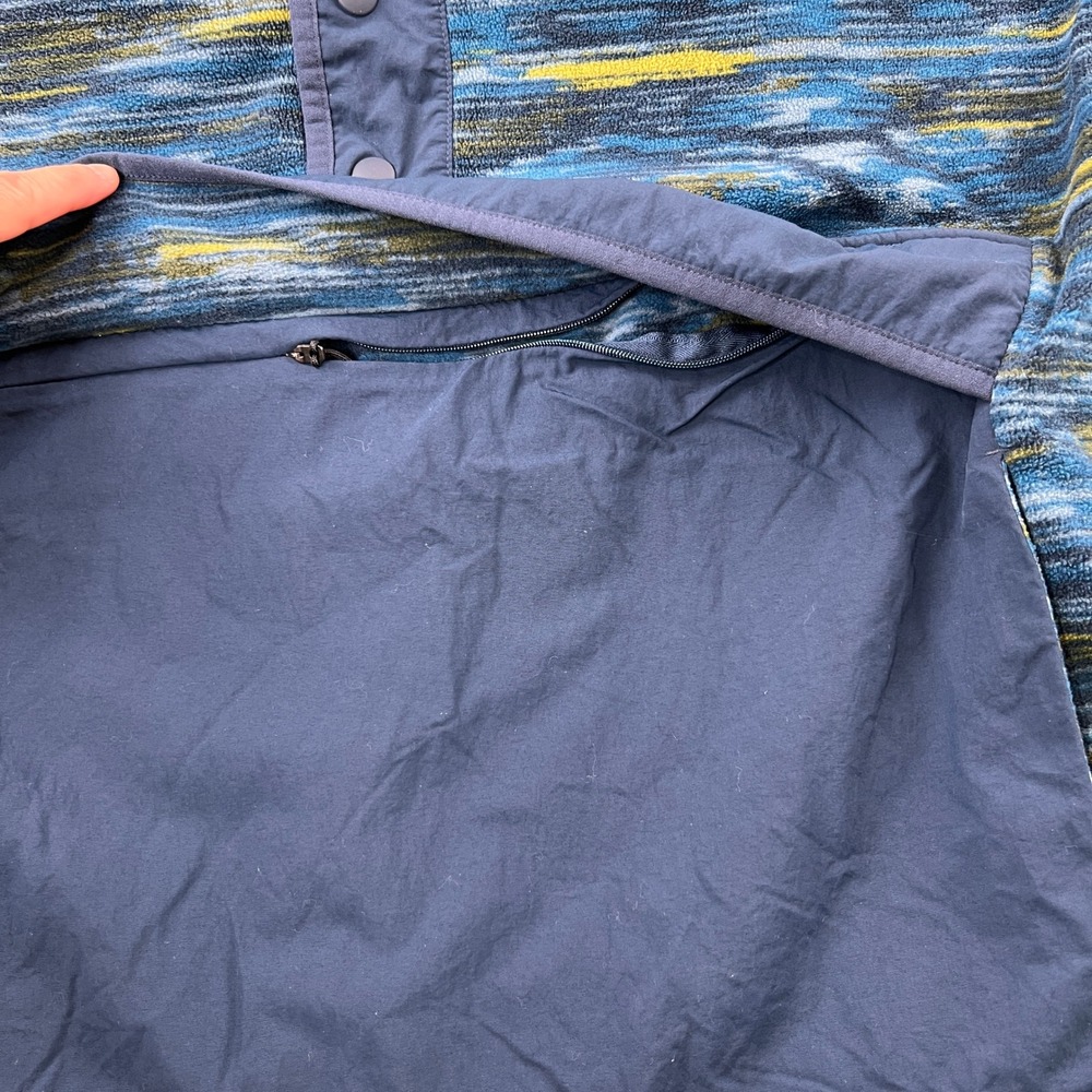 Mountain Hardwear Space Dye Fleece Pullover Large Blue Men Hiking Snap T - Picture 7 of 12